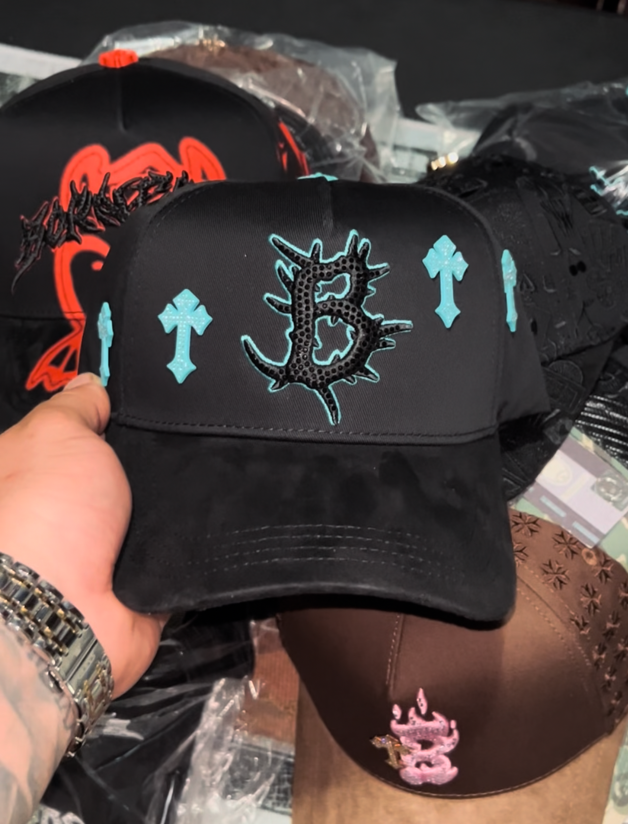 Cap “Barbas Heaven”, BarbasHats, Black/Blue.