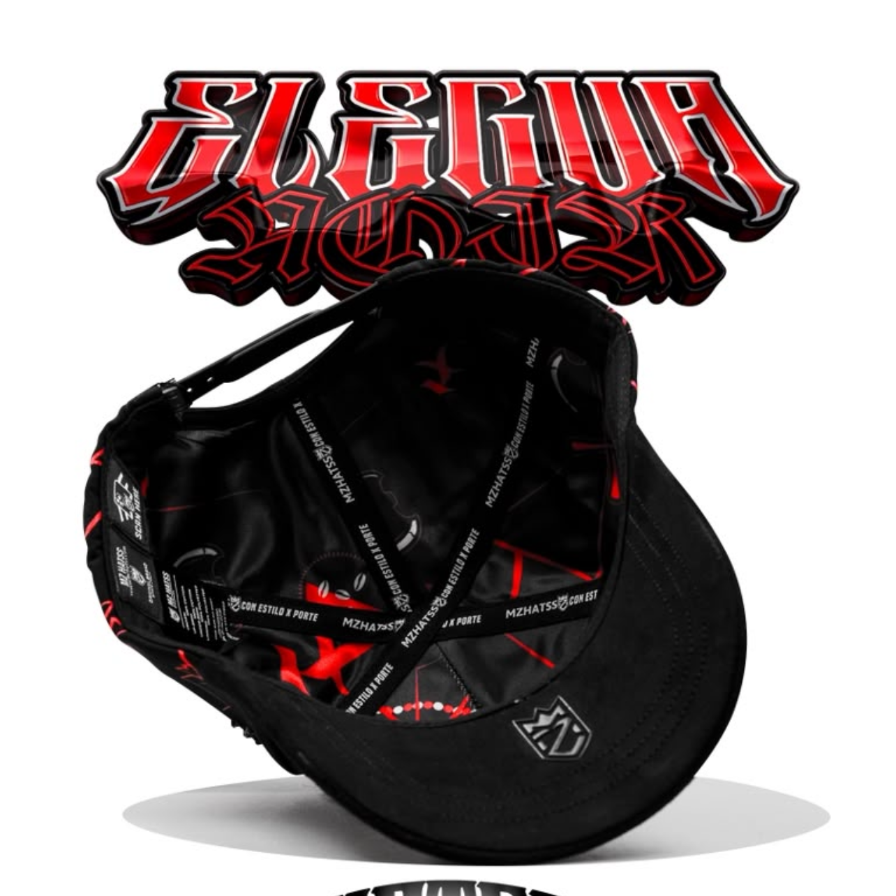 Cap “Elegua Noir”, Black/Red, MzHats.
