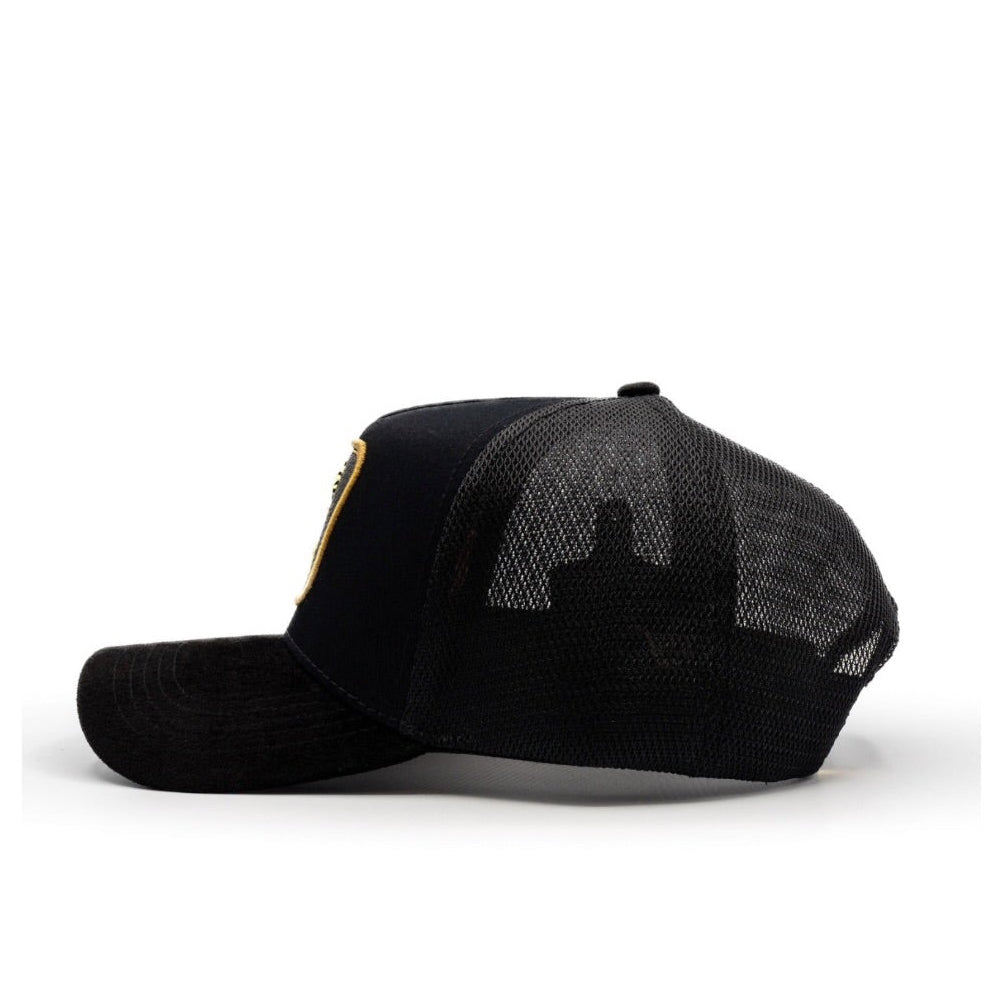 Cap “Deer”, Black/Gold, Malla, “The King Ranch”.