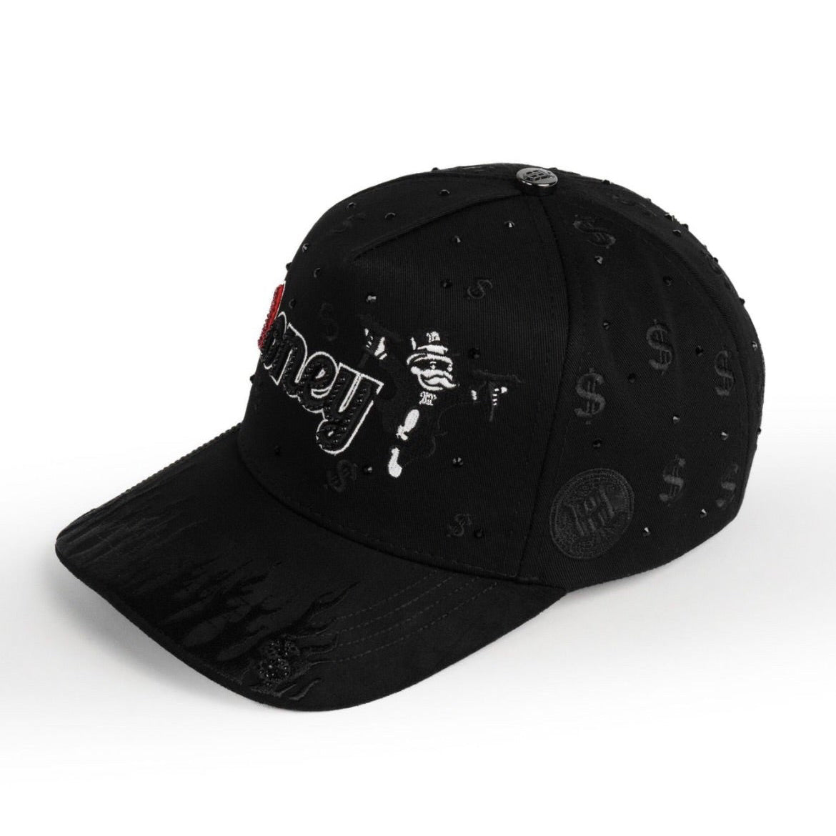 Cap “Money” Flames, BiggBoss, black