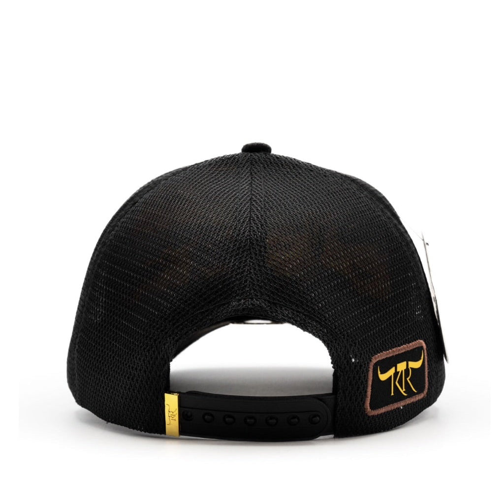 Cap “Deer”, Black/Gold, Malla, “The King Ranch”.