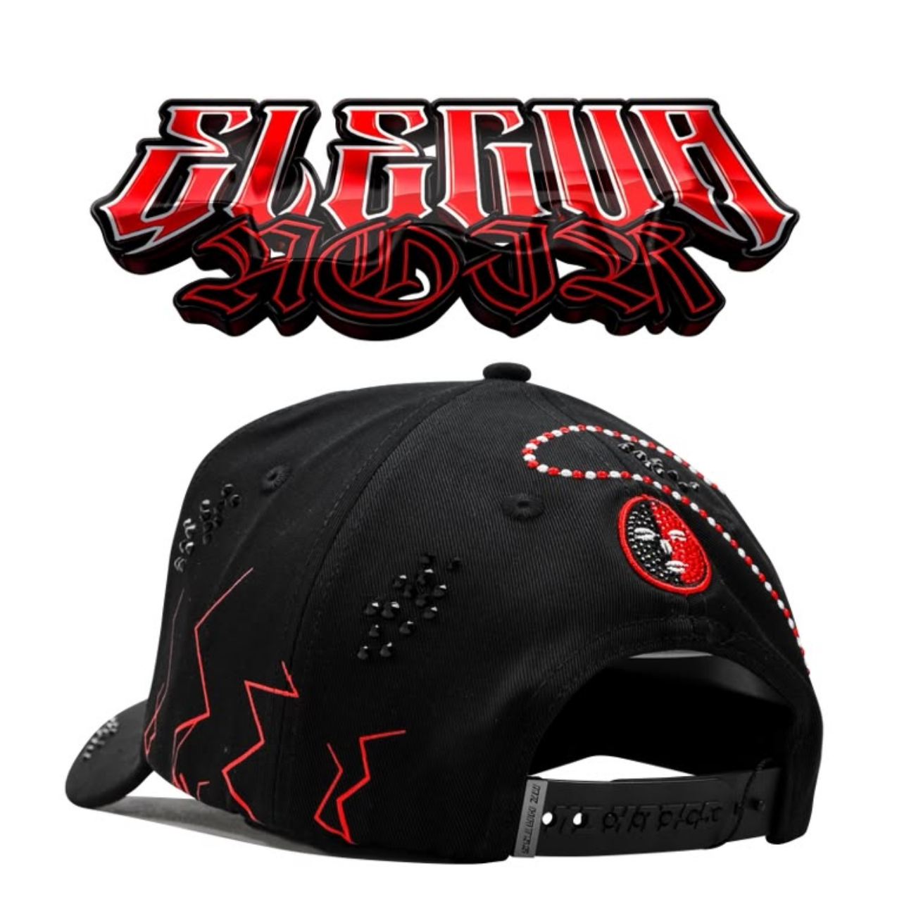 Cap “Elegua Noir”, Black/Red, MzHats.