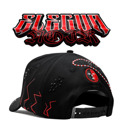 Cap “Elegua Noir”, Black/Red, MzHats.