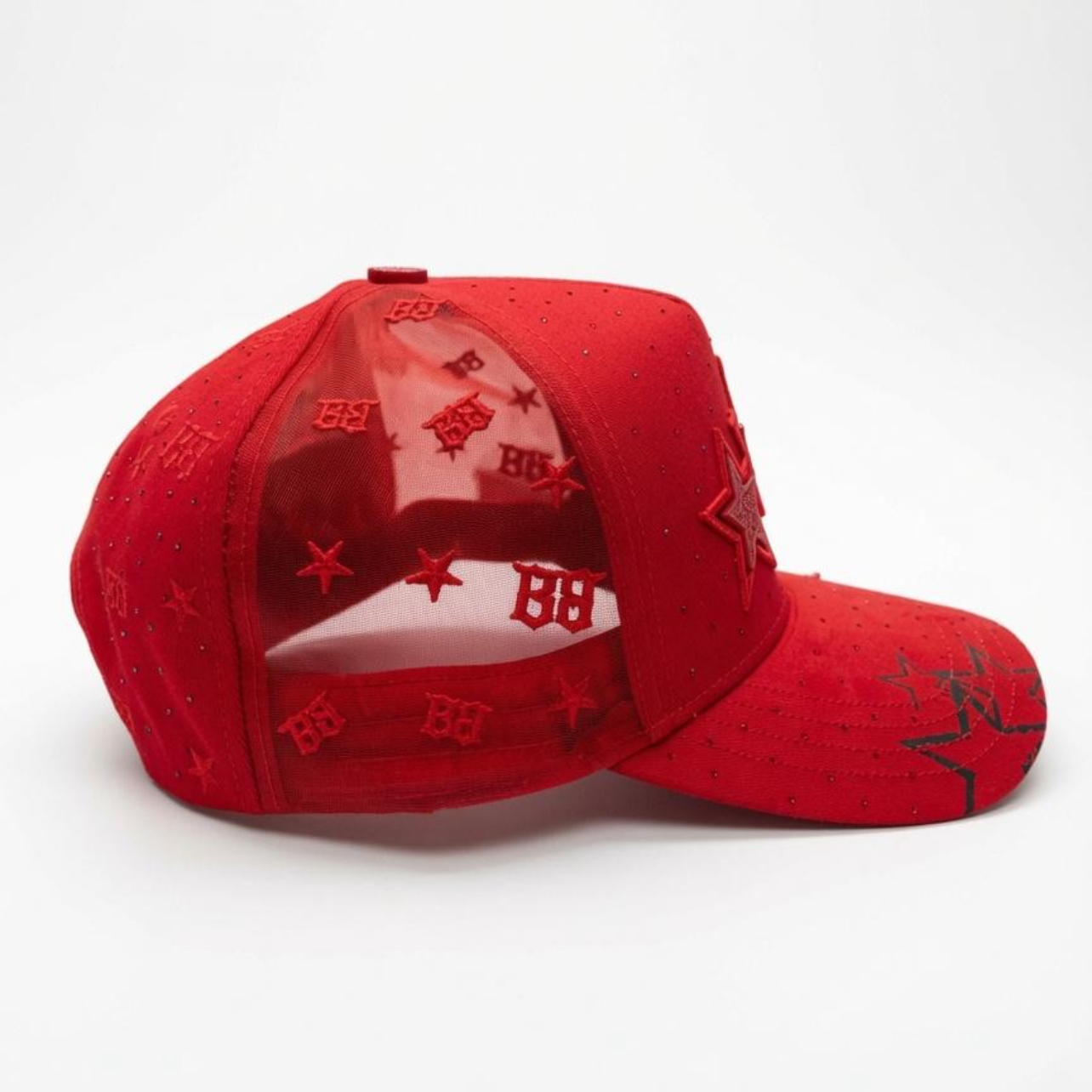 Cap “Stars”, Red, BiggBoss with star pin.