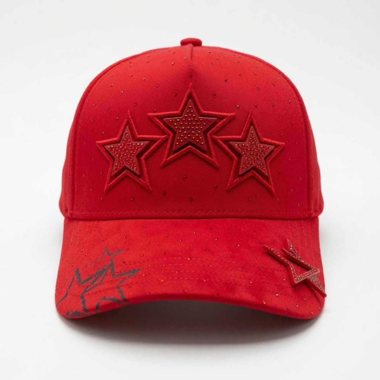 Cap “Stars”, Red, BiggBoss with star pin.