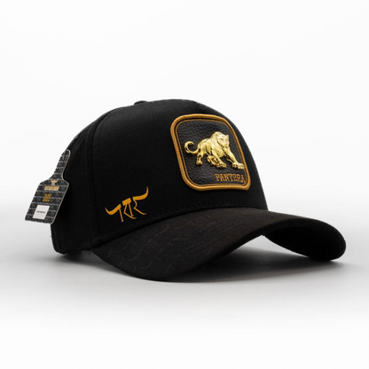 Cap “Pantera”, Black/Gold, “The King Ranch”.