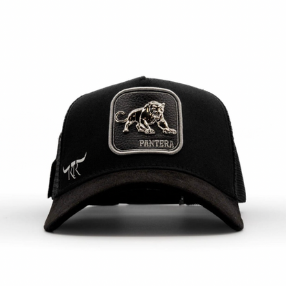 Cap “Pantera”, Black/Silver, Malla, “The King Ranch”.