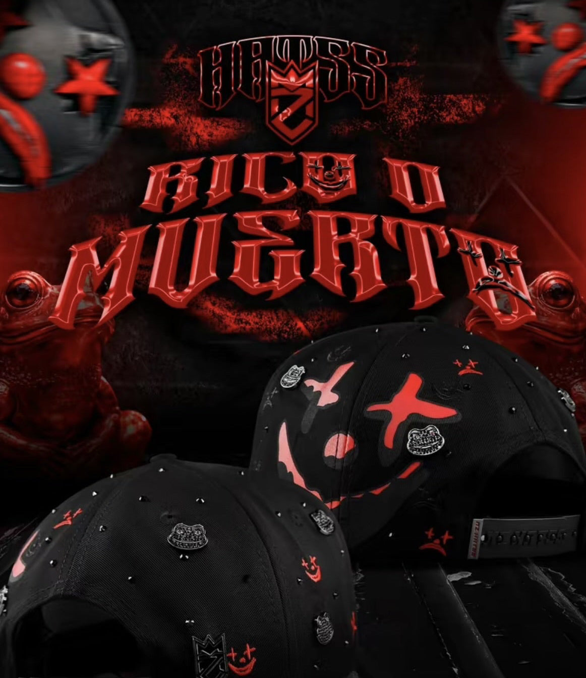 Cap “Rico o Muerto”, MzHats, black/red