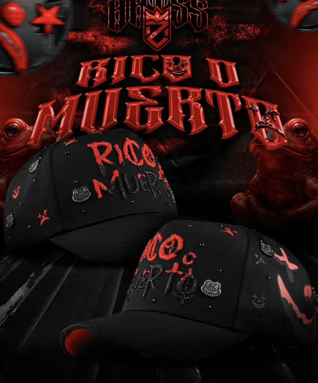 Cap “Rico o Muerto”, MzHats, black/red