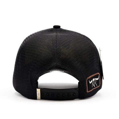 Cap “Rooster”, Black/Silver, Malla, “The King Ranch”.