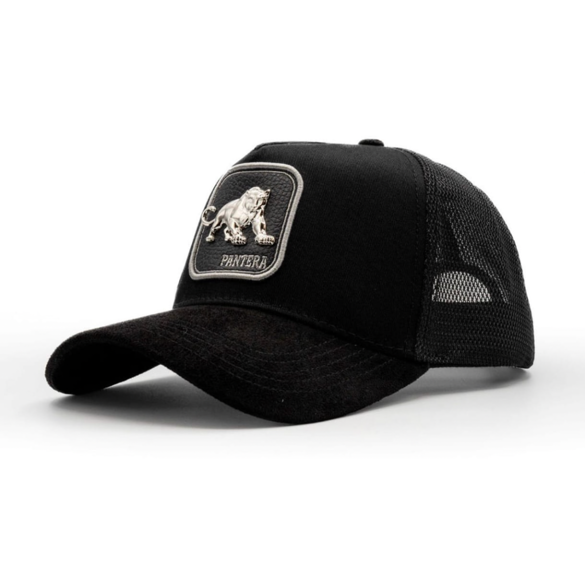 Cap “Pantera”, Black/Silver, Malla, “The King Ranch”.