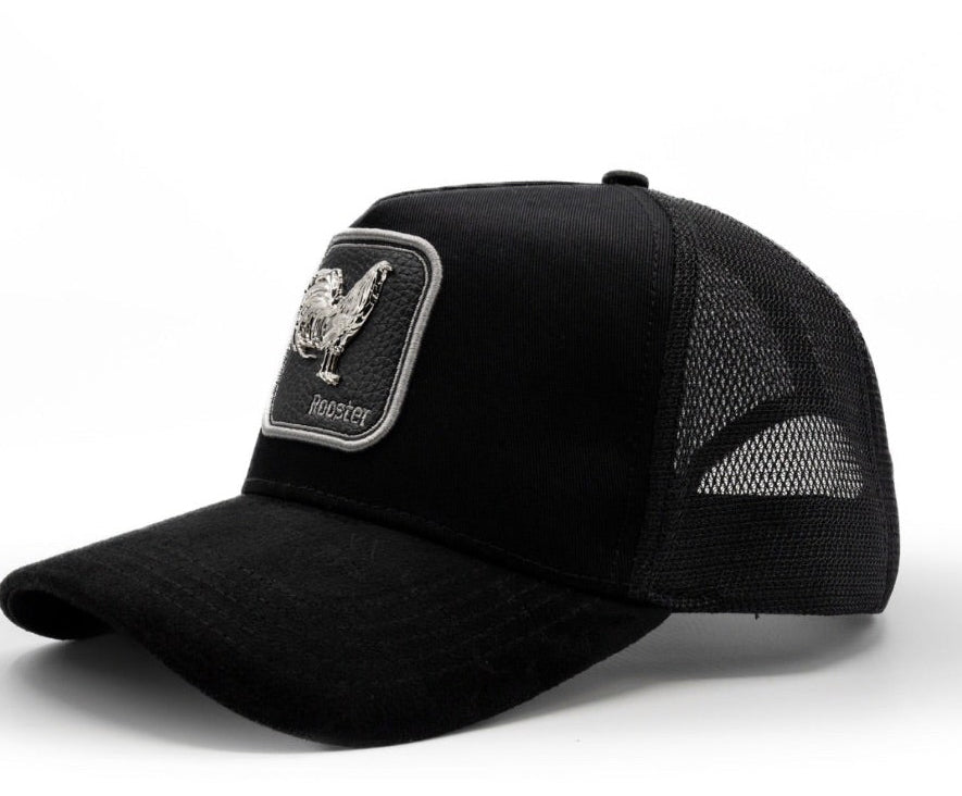Cap “Rooster”, Black/Silver, Malla, “The King Ranch”.