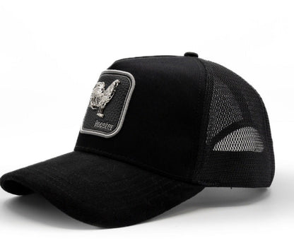 Cap “Rooster”, Black/Silver, Malla, “The King Ranch”.