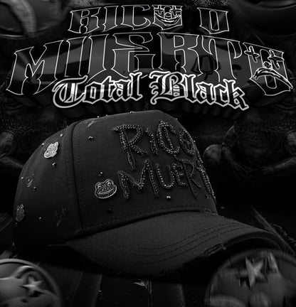 Cap “Rico o Muerto” Total Black, MzHats