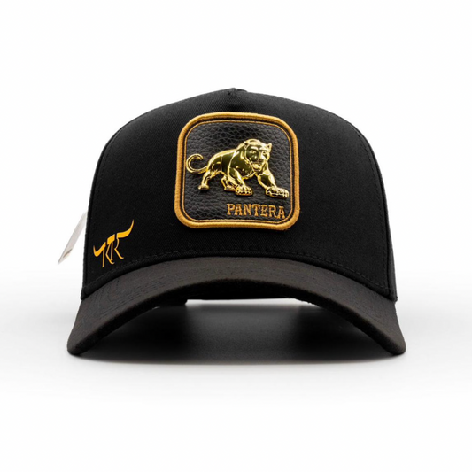 Cap “Pantera”, Black/Gold, “The King Ranch”.