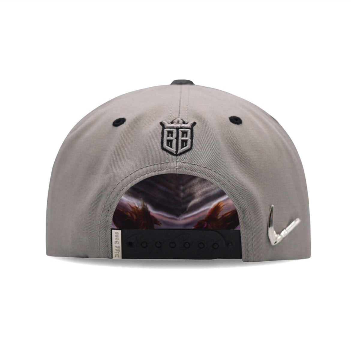 Cap “Gallero” Gray/black, with pin