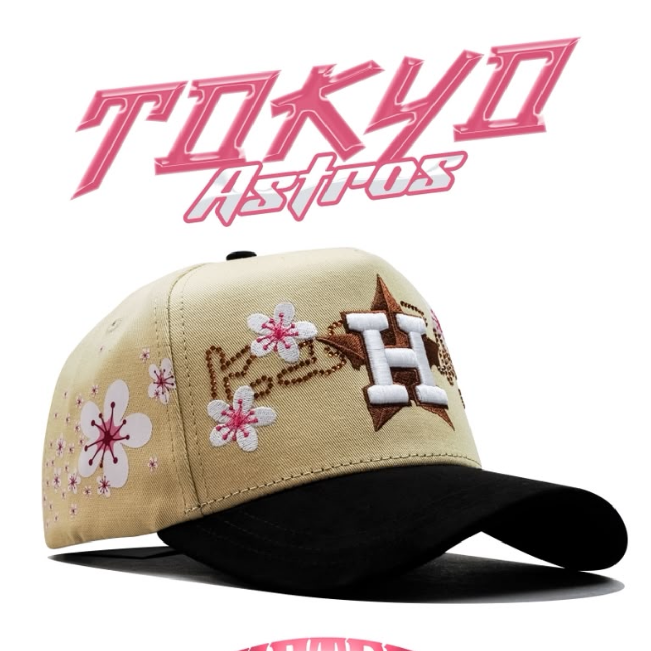 Cap “H Tokio Astros” Beige/Pink, MzHats