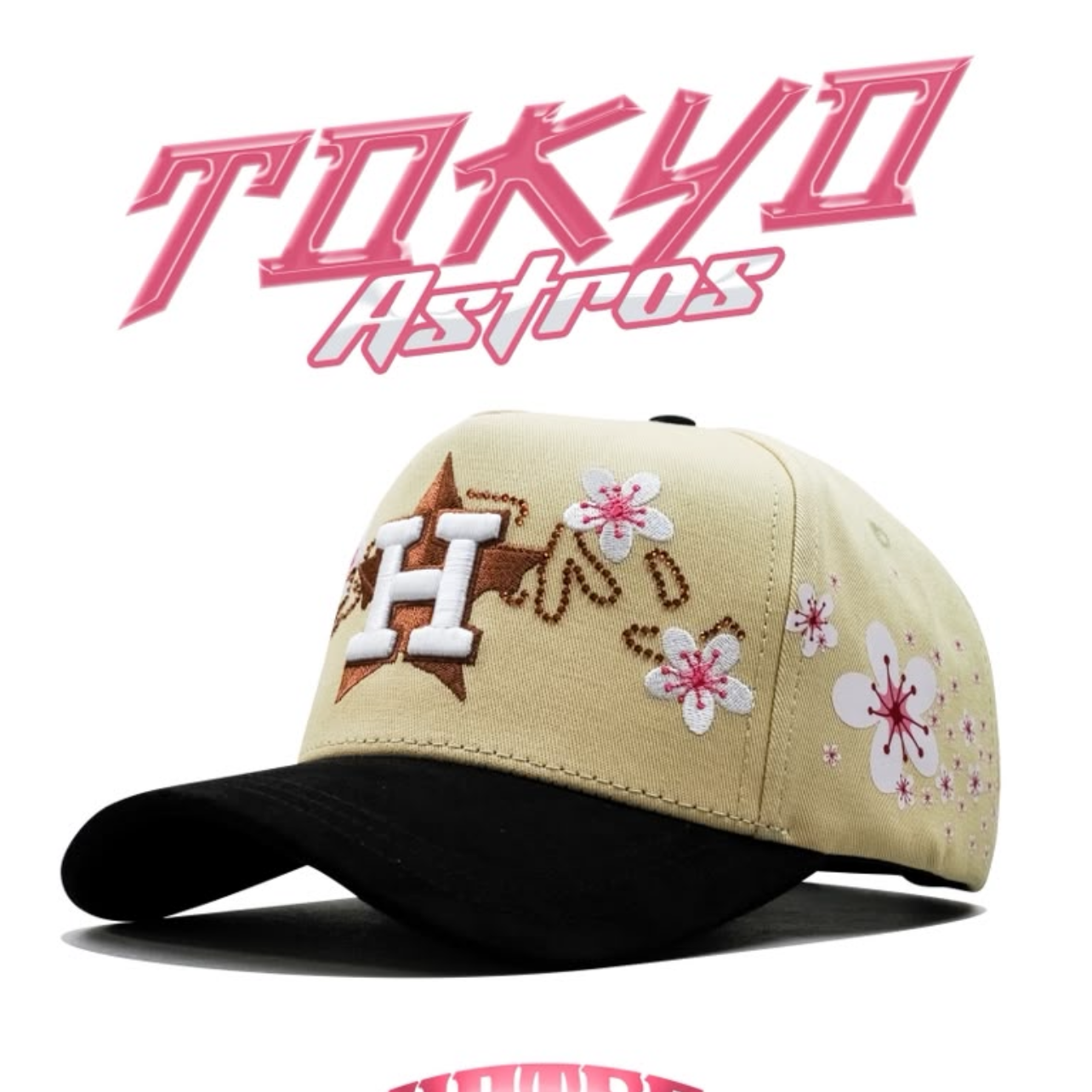Cap “H Tokio Astros” Beige/Pink, MzHats
