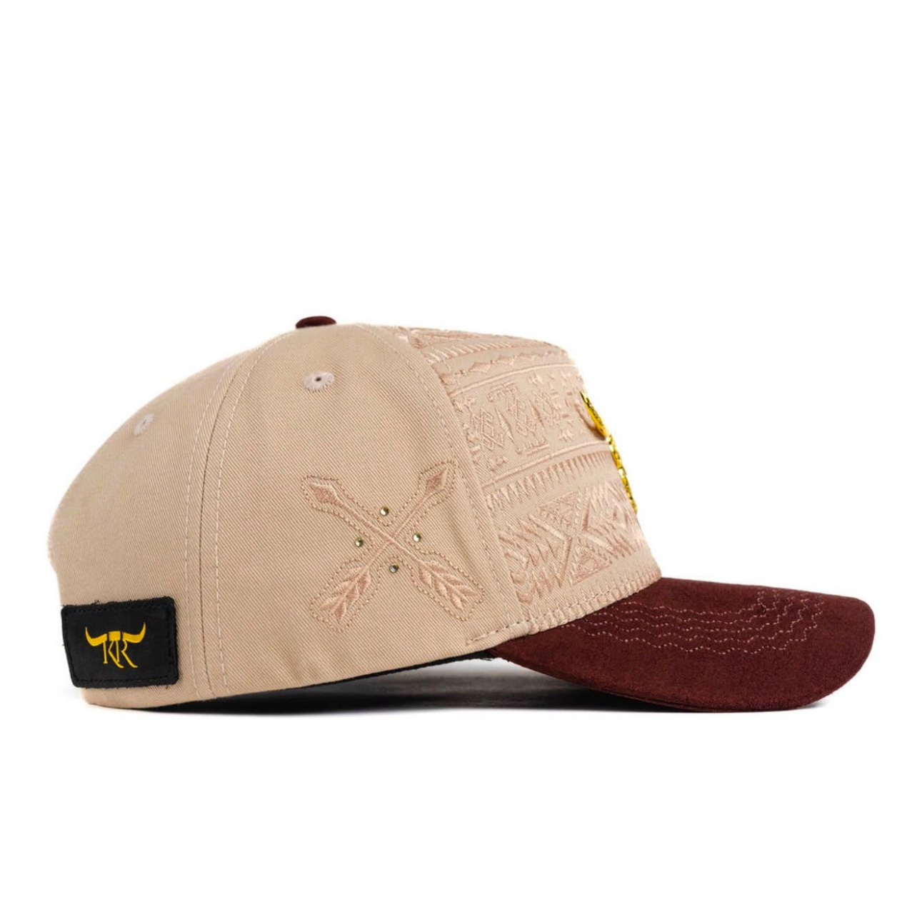 Cap “Long Horn”, Beige/Brown, “The King Ranch”.