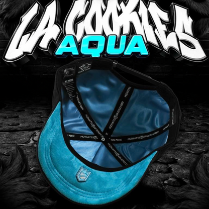Cap “Aqua LA Cookies”, Black/Blue, MzHats.