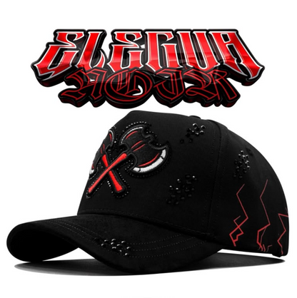 Cap “Elegua Noir”, Black/Red, MzHats.