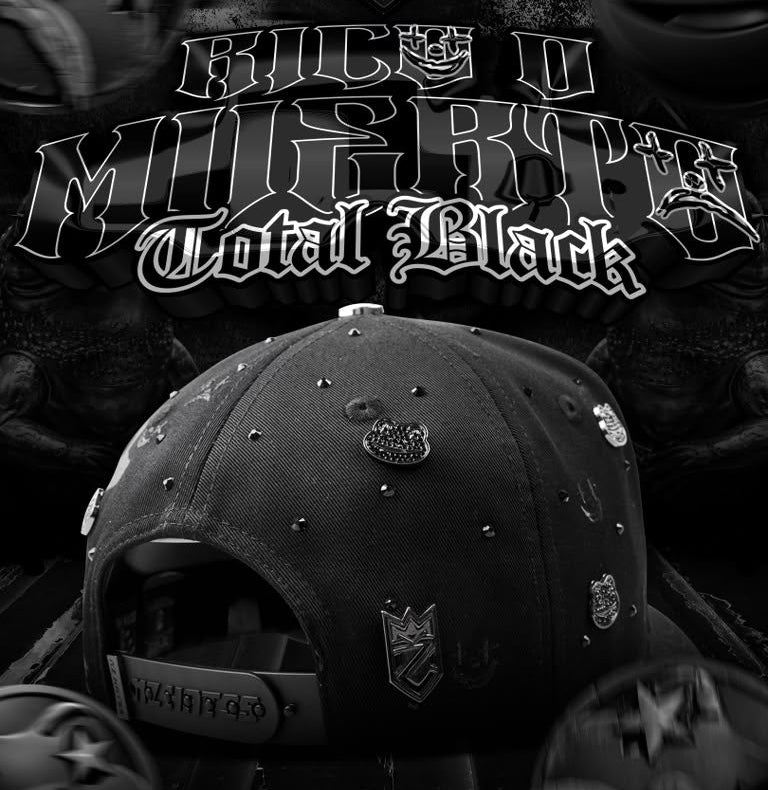 Cap “Rico o Muerto” Total Black, MzHats