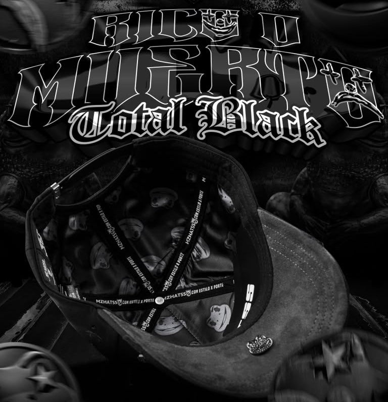 Cap “Rico o Muerto” Total Black, MzHats