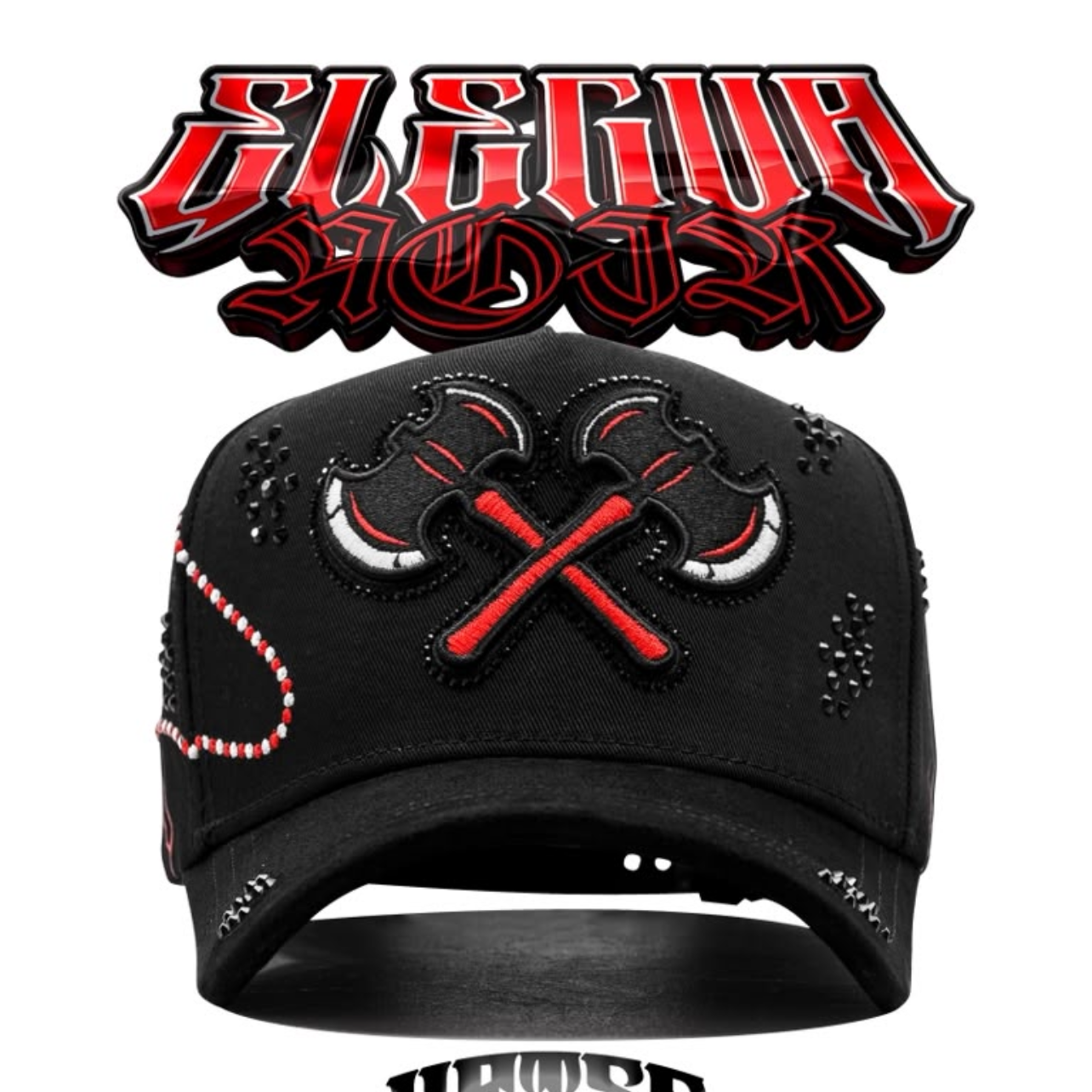 Cap “Elegua Noir”, Black/Red, MzHats.