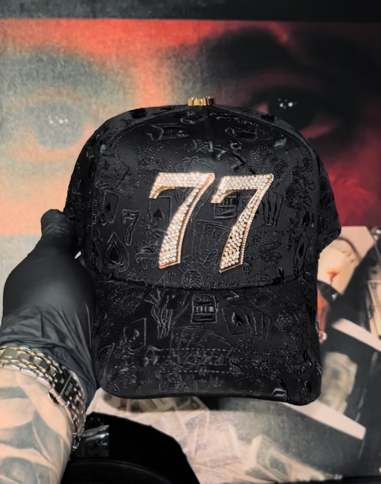 Cap “77 Last Edition”, BarbasHats, Black/Gold.