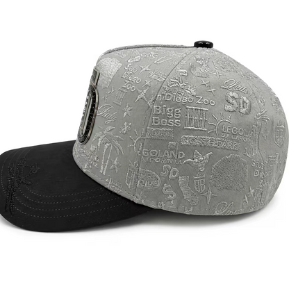 Cap “SD San Diego”, Gray/Black, BiggBoss, Premium