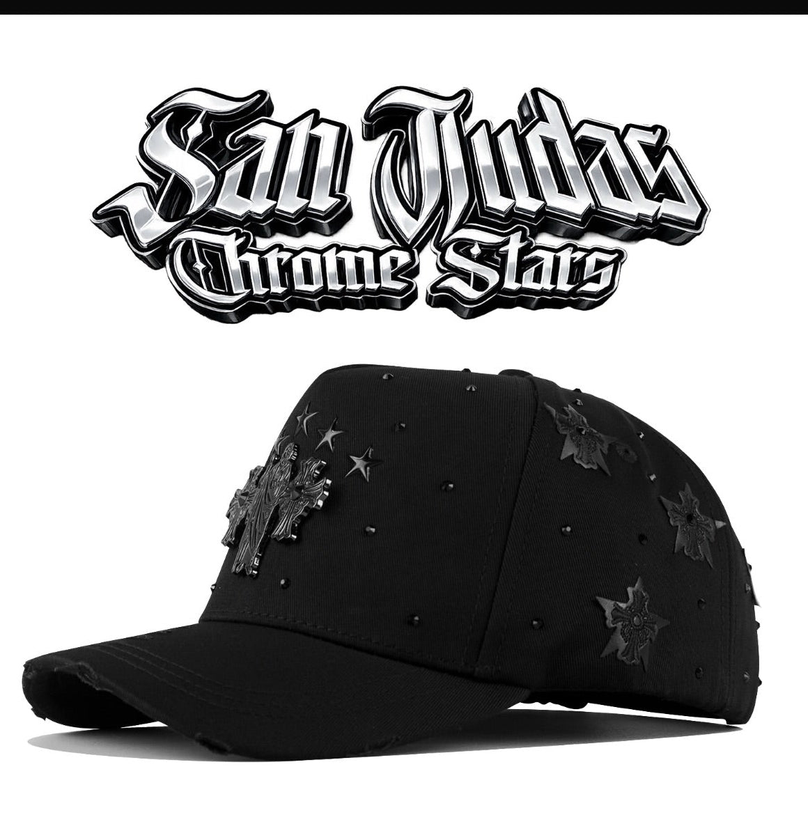 Cap “San Judas” Chrome Stars, MZHats