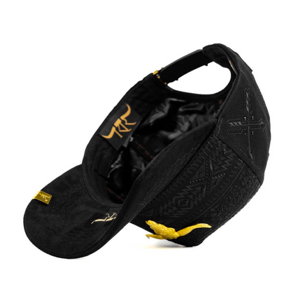 Cap “Long Horn”, Black/Gold, “The King Ranch”.