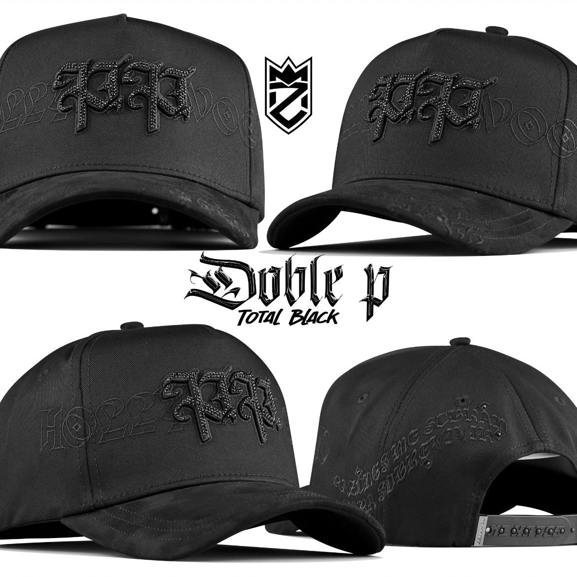 Cap “Double P”, MzHats, total black