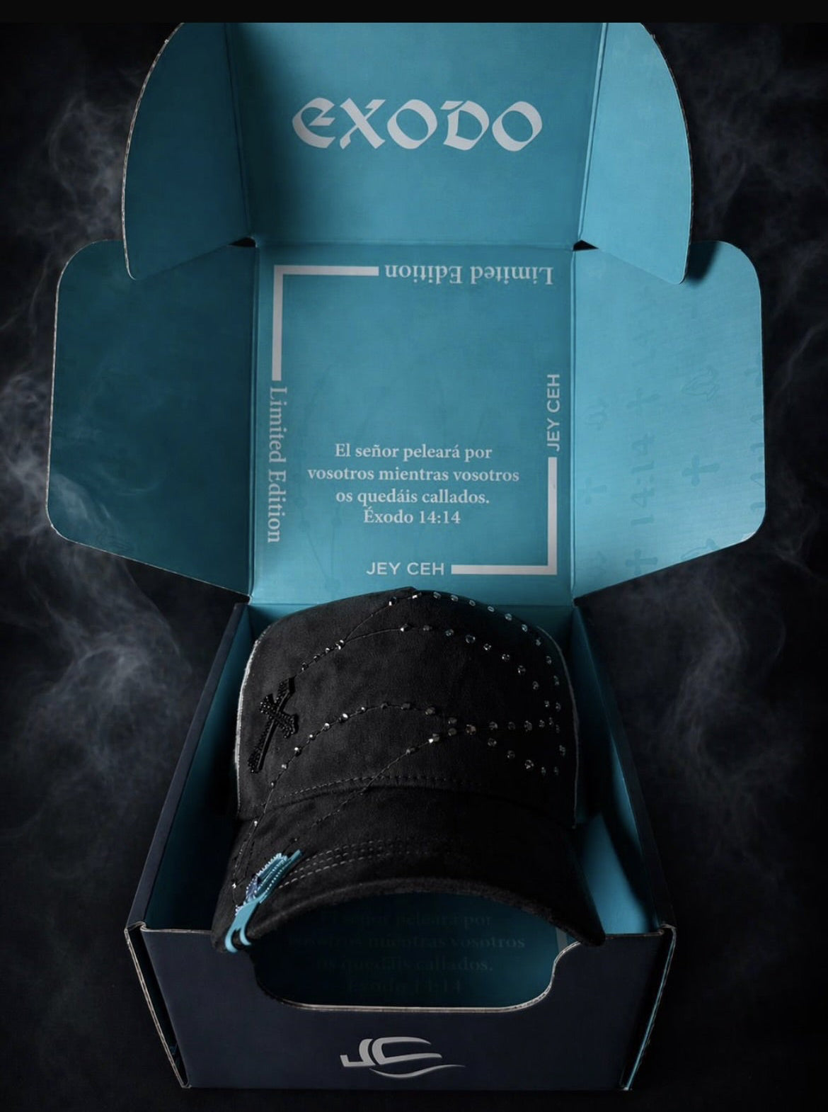 Cap “Exodo 14-14” Gray/Blue, Jey Ceh Hats, with box