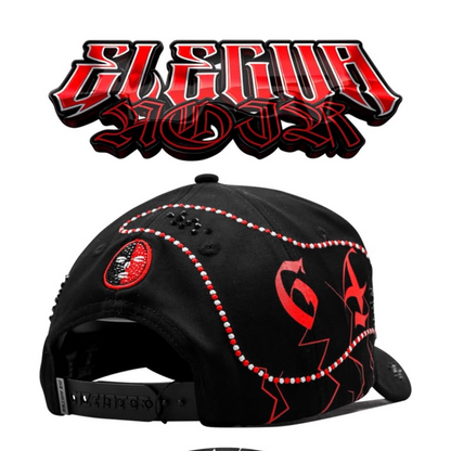 Cap “Elegua Noir”, Black/Red, MzHats.