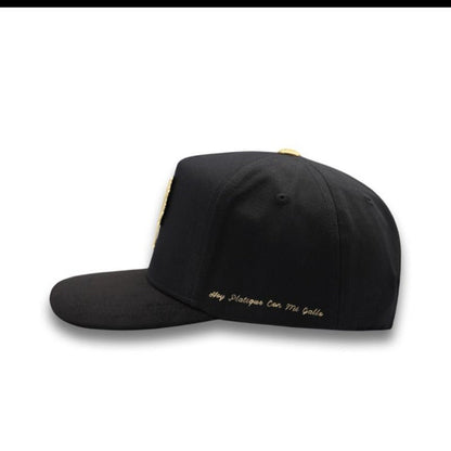 Cap “Gallero”,Black/Gold, “Hoy platique con mi gallo”