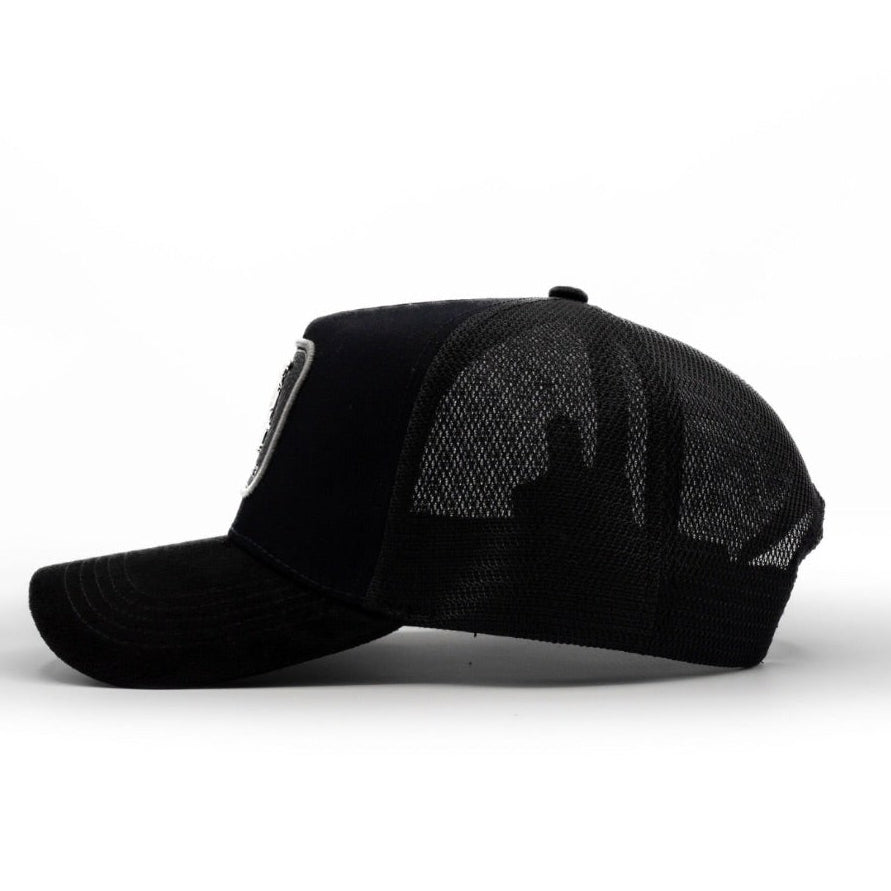 Cap “Rooster”, Black/Silver, Malla, “The King Ranch”.