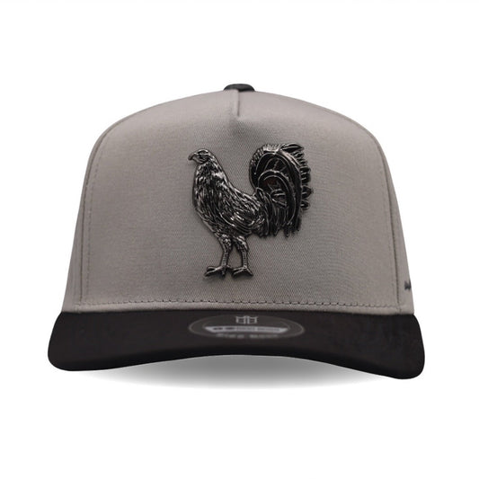 Cap “Gallero” Gray/black, with pin