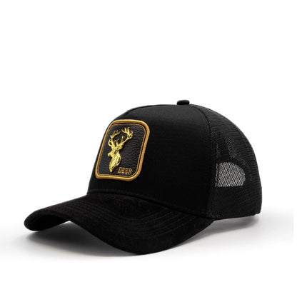 Cap “Deer”, Black/Gold, Malla, “The King Ranch”.