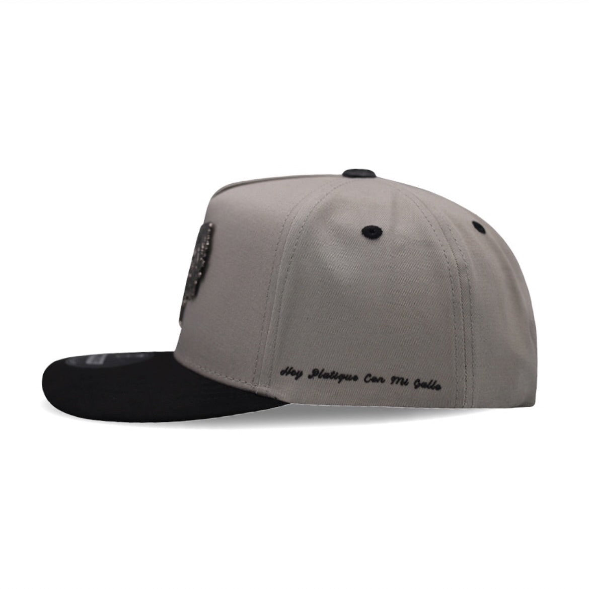 Cap “Gallero” Gray/black, with pin