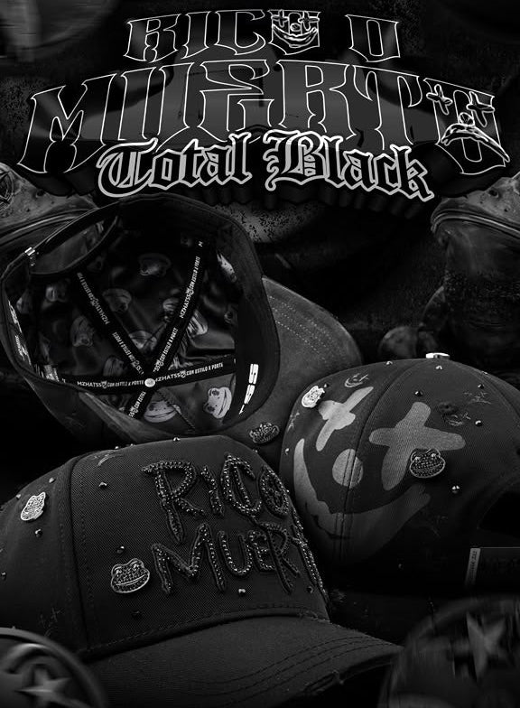 Cap “Rico o Muerto” Total Black, MzHats