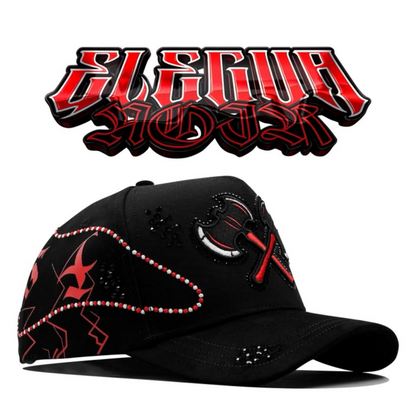 Cap “Elegua Noir”, Black/Red, MzHats.