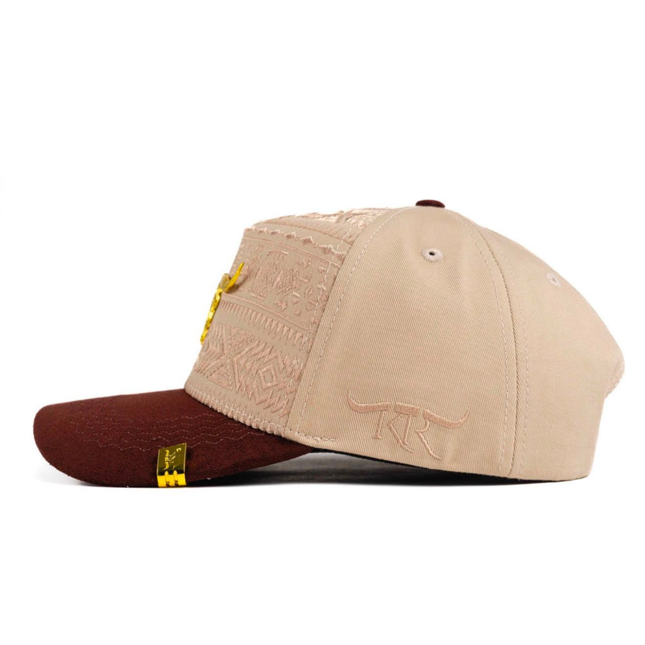 Cap “Long Horn”, Beige/Brown, “The King Ranch”.
