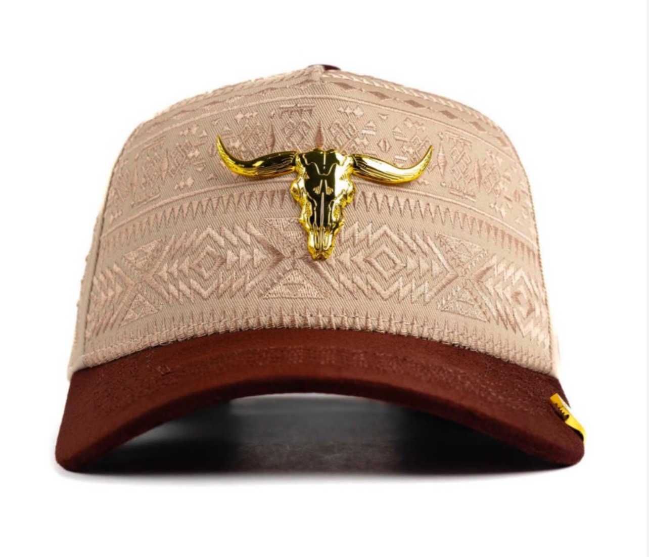 Cap “Long Horn”, Beige/Brown, “The King Ranch”.
