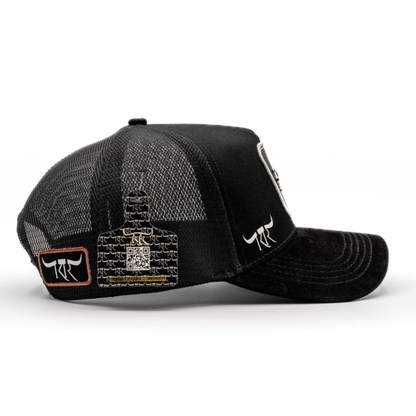 Cap “Pantera”, Black/Silver, Malla, “The King Ranch”.