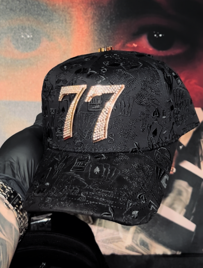 Cap “77 Last Edition”, BarbasHats, Black/Gold.