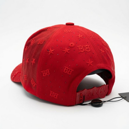 Cap “Stars”, Red, BiggBoss with star pin.