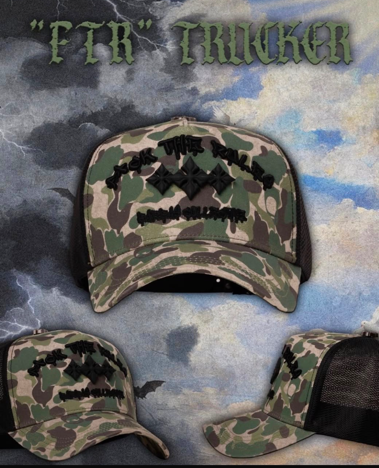 Cap “FTR Trucker”, BarbasHats, Camouflage Edition